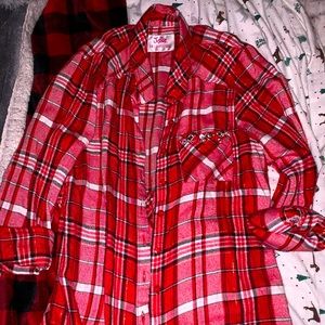 justice xmas plaid shirt